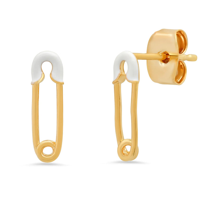 Enamel Safety Pin Earrings