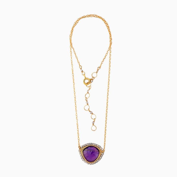 Amethyst & Labradorite Necklace