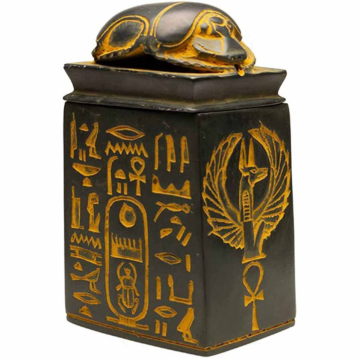 Antique Gold Scarab Box