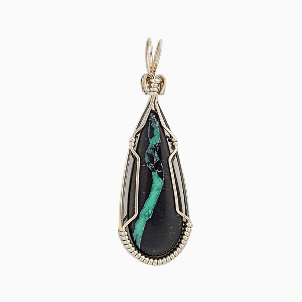 Black Buffalo Teardrop Pendant