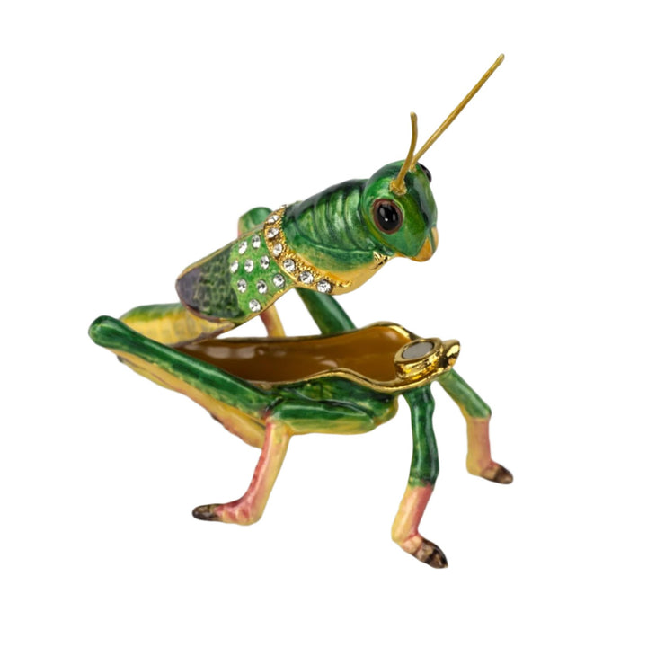 Green Grasshopper Trinket Box