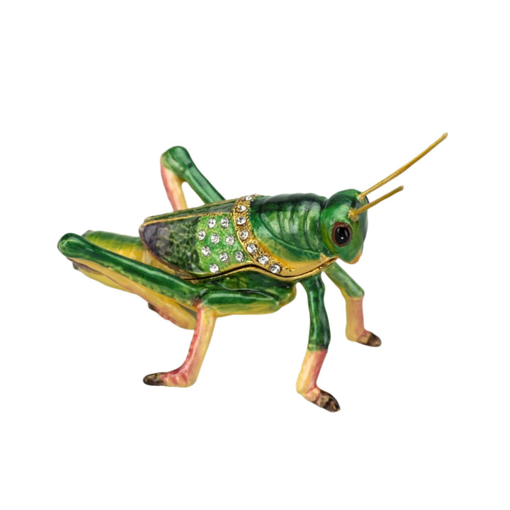 Green Grasshopper Trinket Box