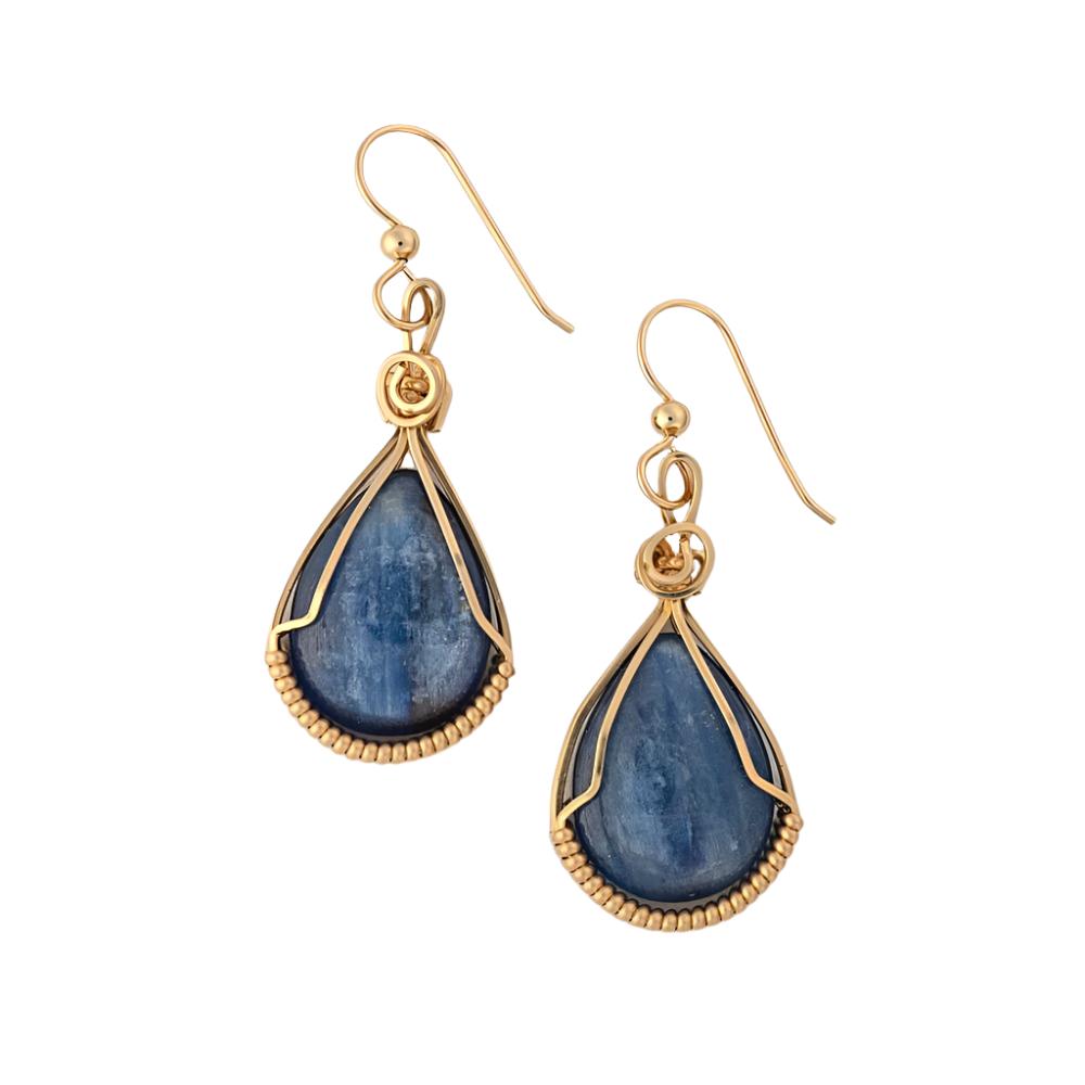 Kyanite Teardrop Earrings