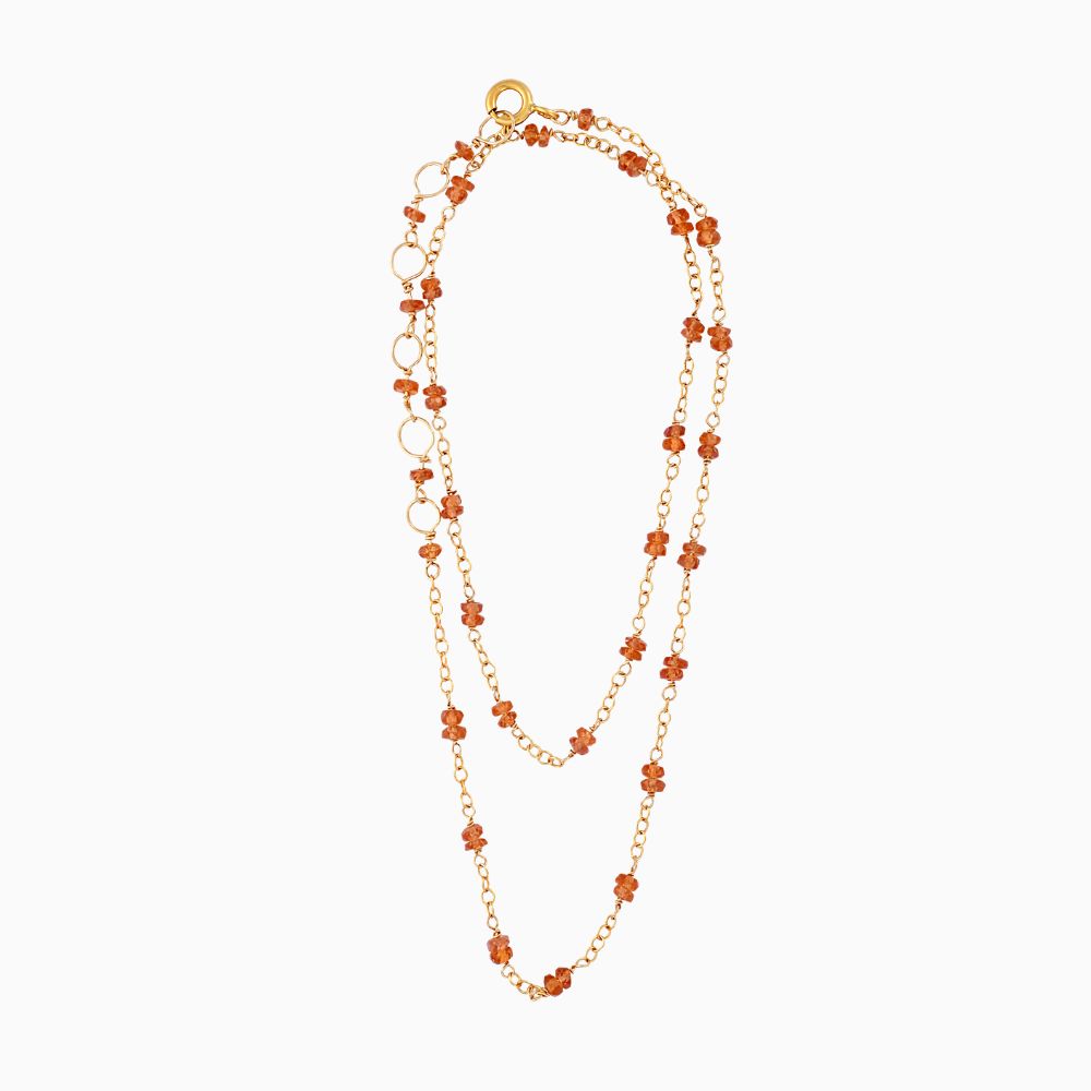 Orange Sapphire Necklace